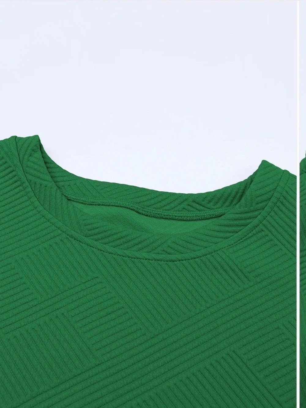 Green Textured Two-Piece Set - Picture 4 of 7